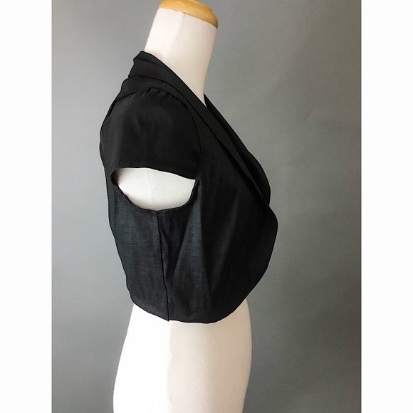 FOREVER Black Short Sleeve Jacket - Picture 3 of 4
